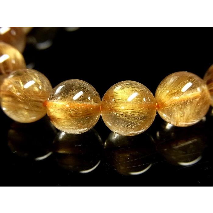 タイチンルチル　キャッツアイ　天然石ブレスレット パワーストーン 天然石 最高級 キャッツアイ タイチンルチル ルチル