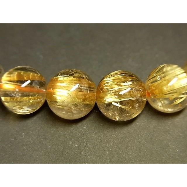 パワーストーン 天然石 最高級 高透明 タイチンルチル ルチルクォーツ 水晶ブレスレット 10.5〜11mm TRB955 【Felistone】の画像
