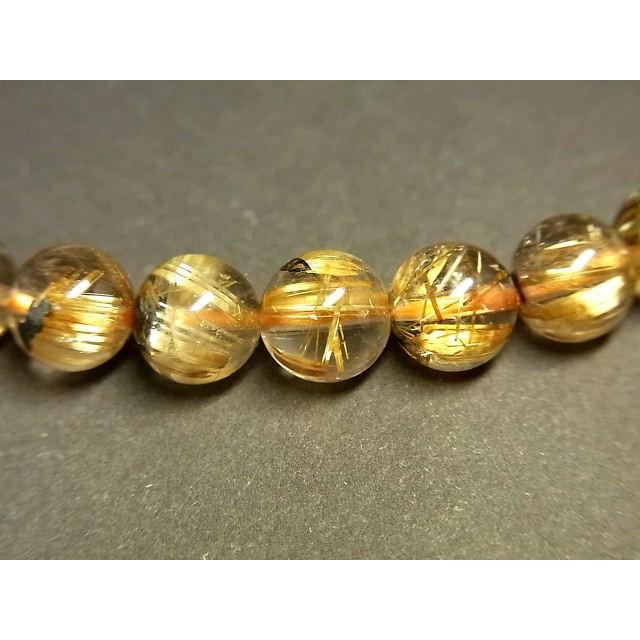 パワーストーン 天然石 タイチンルチル ルチルクォーツ 水晶ブレスレット 7〜7.5mm TRB960 【Felistone】_2