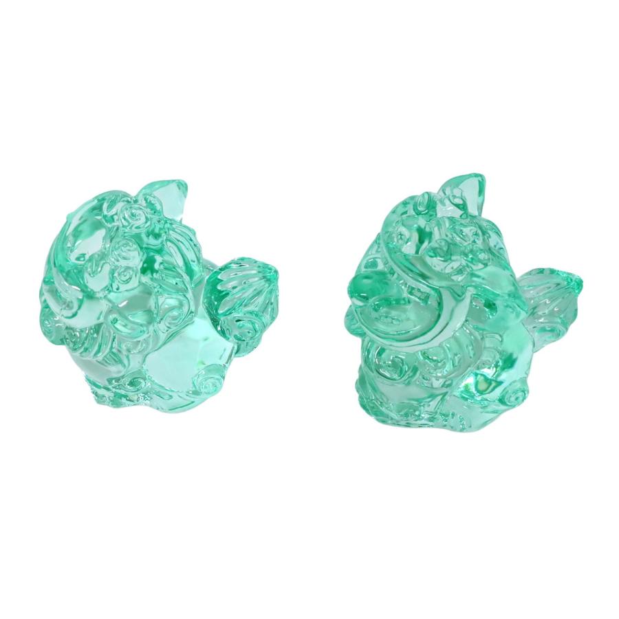 沖縄 ガラス シーサー 海のかけら 選べる4色 ガラス細工 守り神