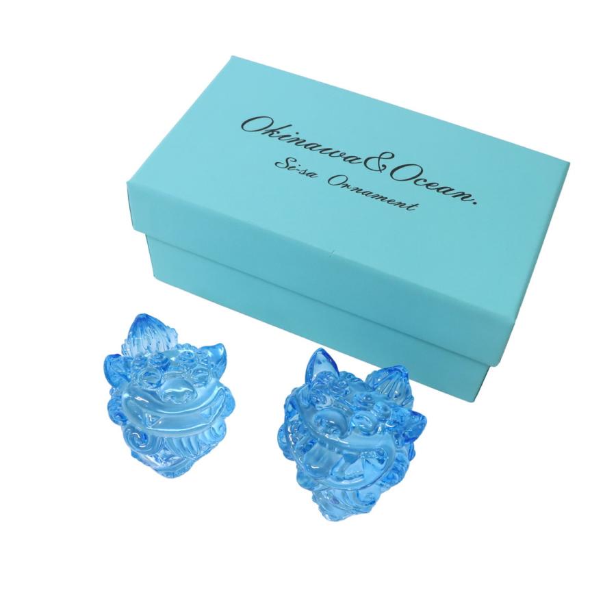 沖縄 ガラス シーサー 海のかけら 選べる4色 ガラス細工 守り神