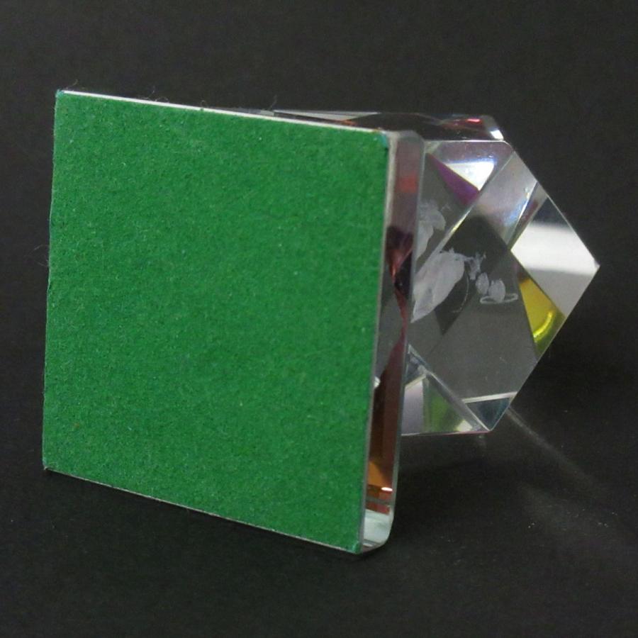3Dクリスタル 月とフクロウ ダイヤカット型 ガラス オブジェ ペーパー