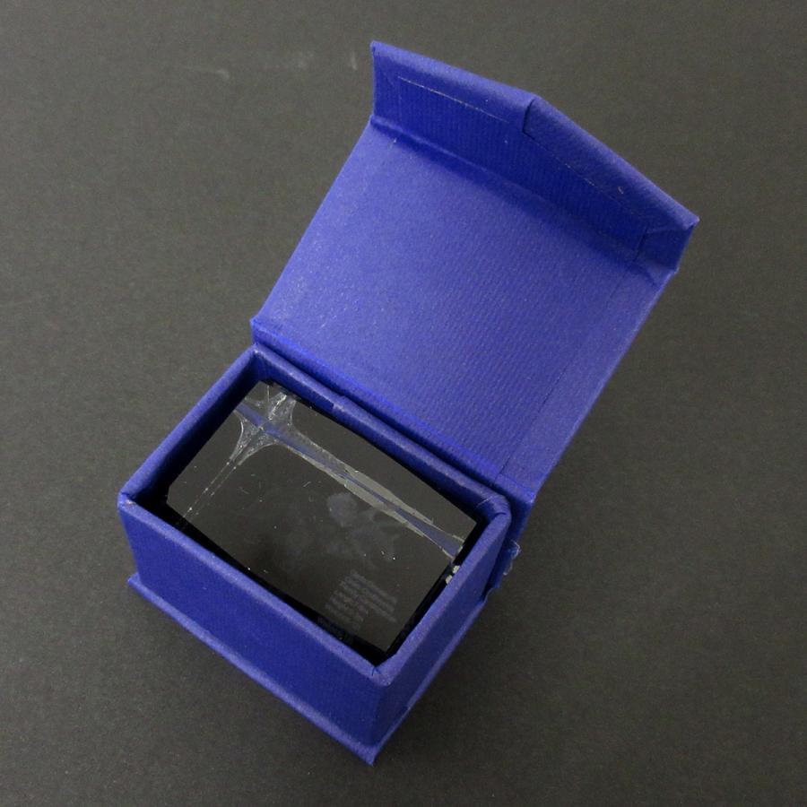 3Dクリスタル(M) トリケラトプス ブラック ガラス オブジェ ペーパー