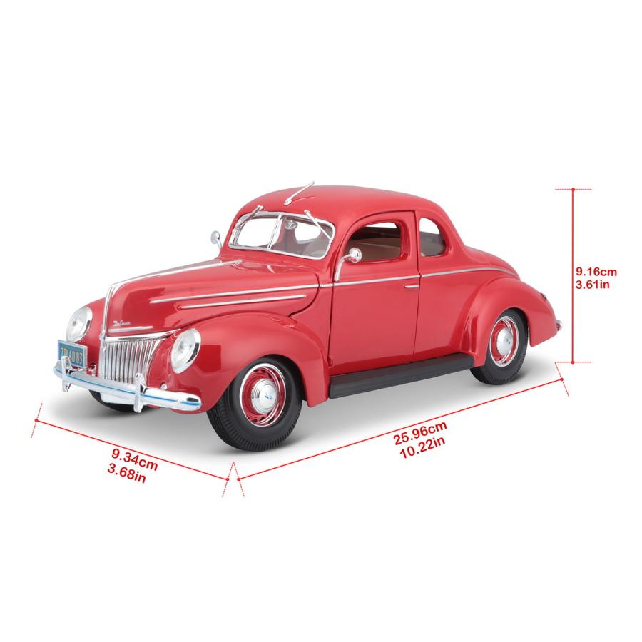 マイスト Maisto 1/18 1939 フォード デラックスクーペ レッド