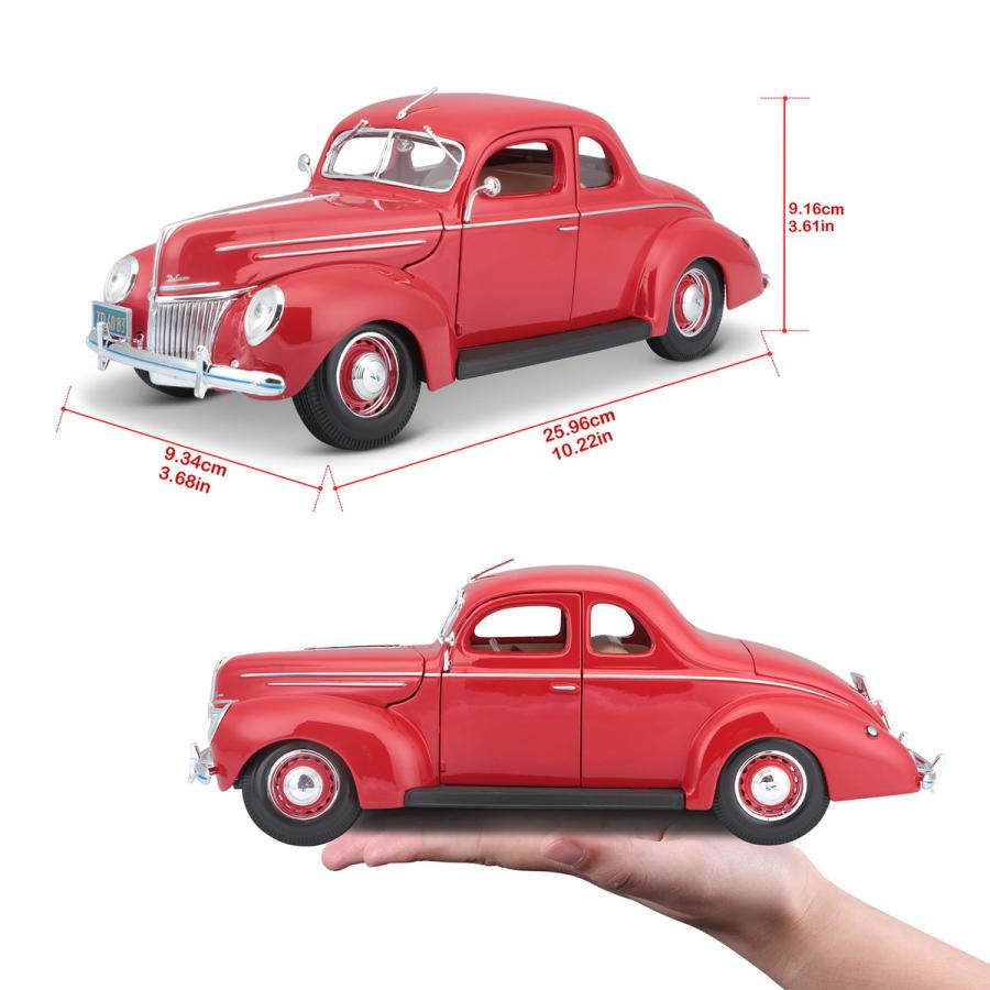 マイスト Maisto 1/18 1939 フォード デラックスクーペ レッド