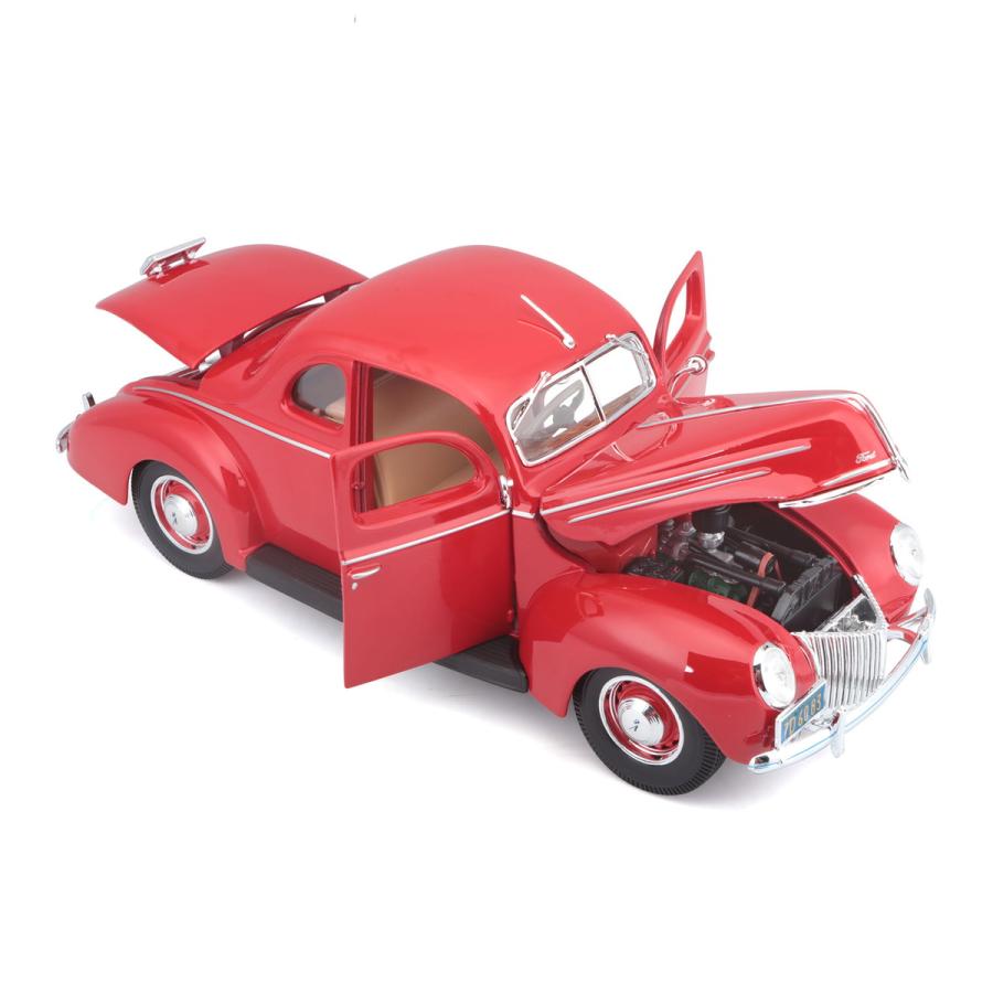 マイスト Maisto 1/18 1939 フォード デラックスクーペ レッド