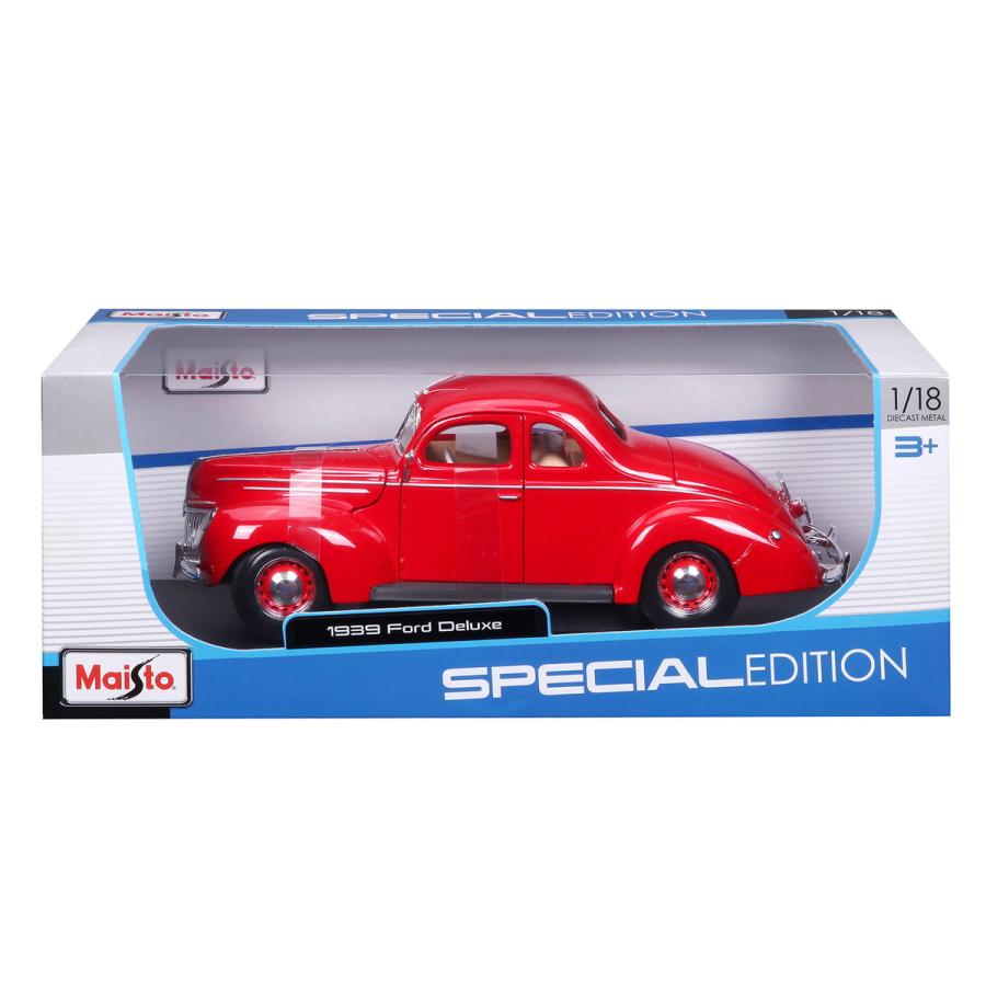マイスト Maisto 1/18 1939 フォード デラックスクーペ レッド