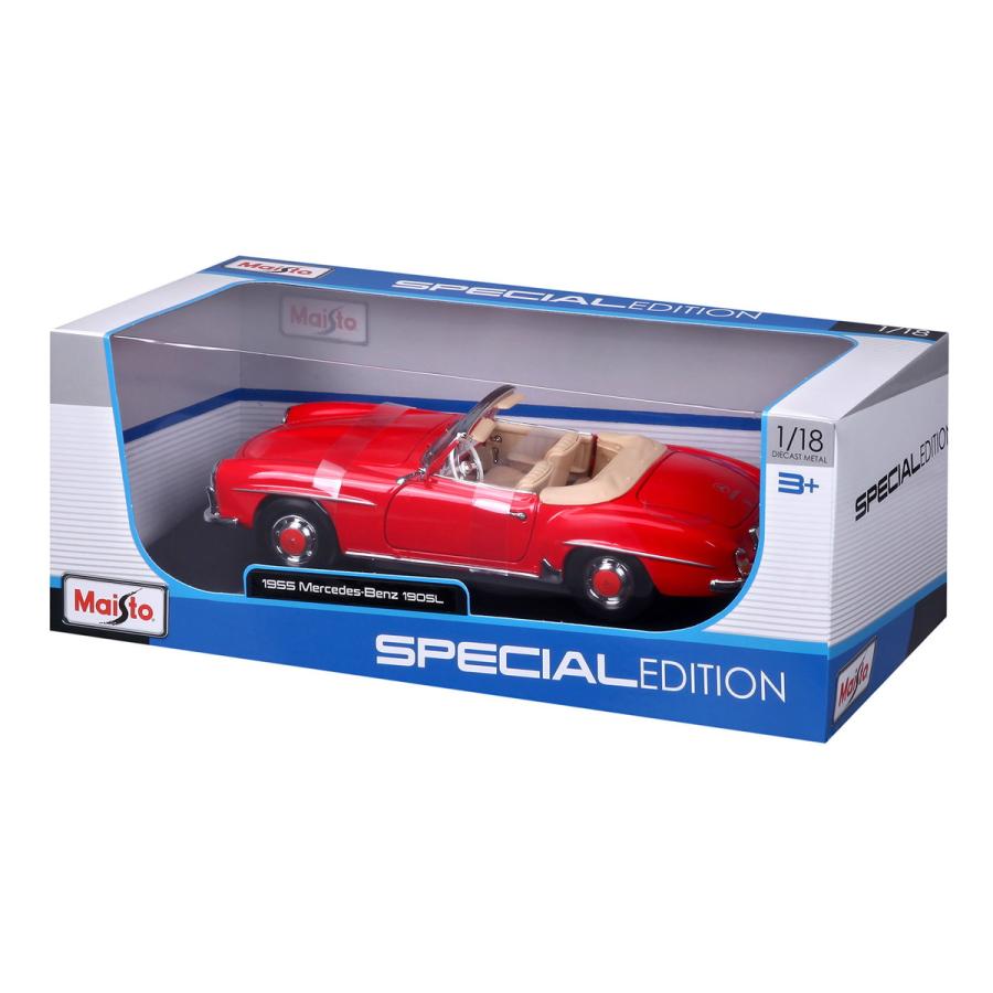 マイスト Maisto 1/18 1955 メルセデス・ベンツ 190SL レッド ミニカー