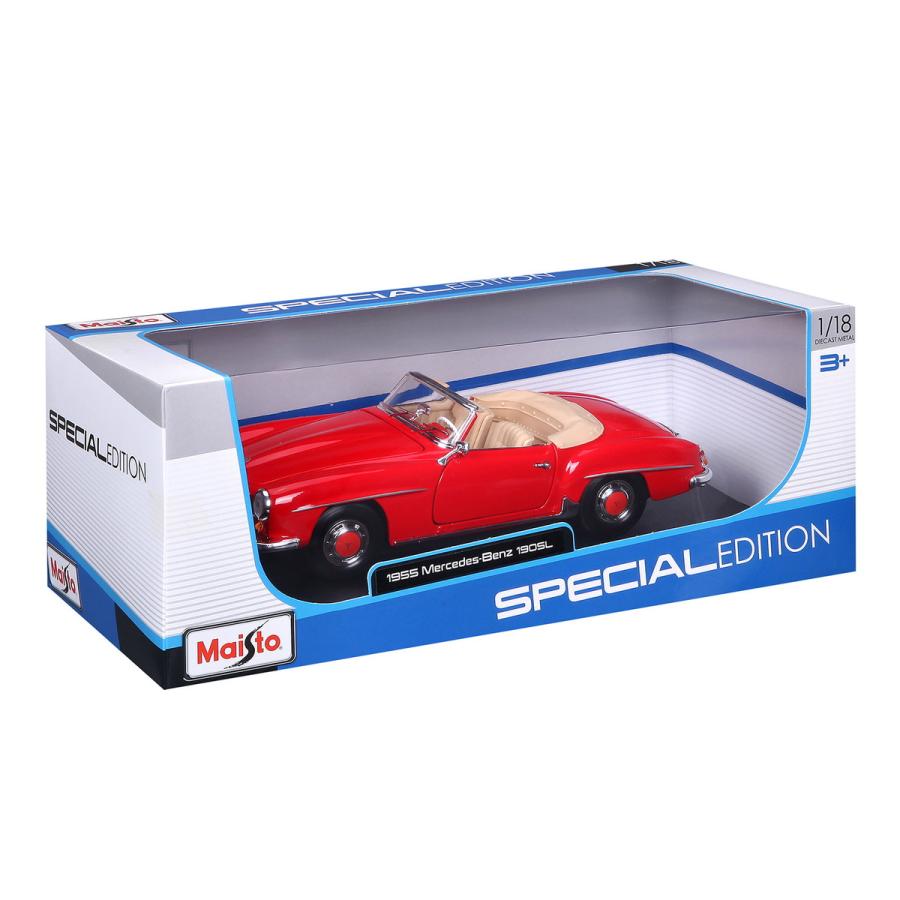マイスト Maisto 1/18 1955 メルセデス・ベンツ 190SL レッド ミニカー