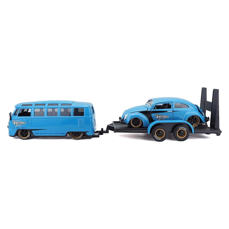 Maisto 1/24 フォルクスワーゲン バン “サンバ”＋ビートル マイスト エリートトランスポーター ミニカー 200-196の画像