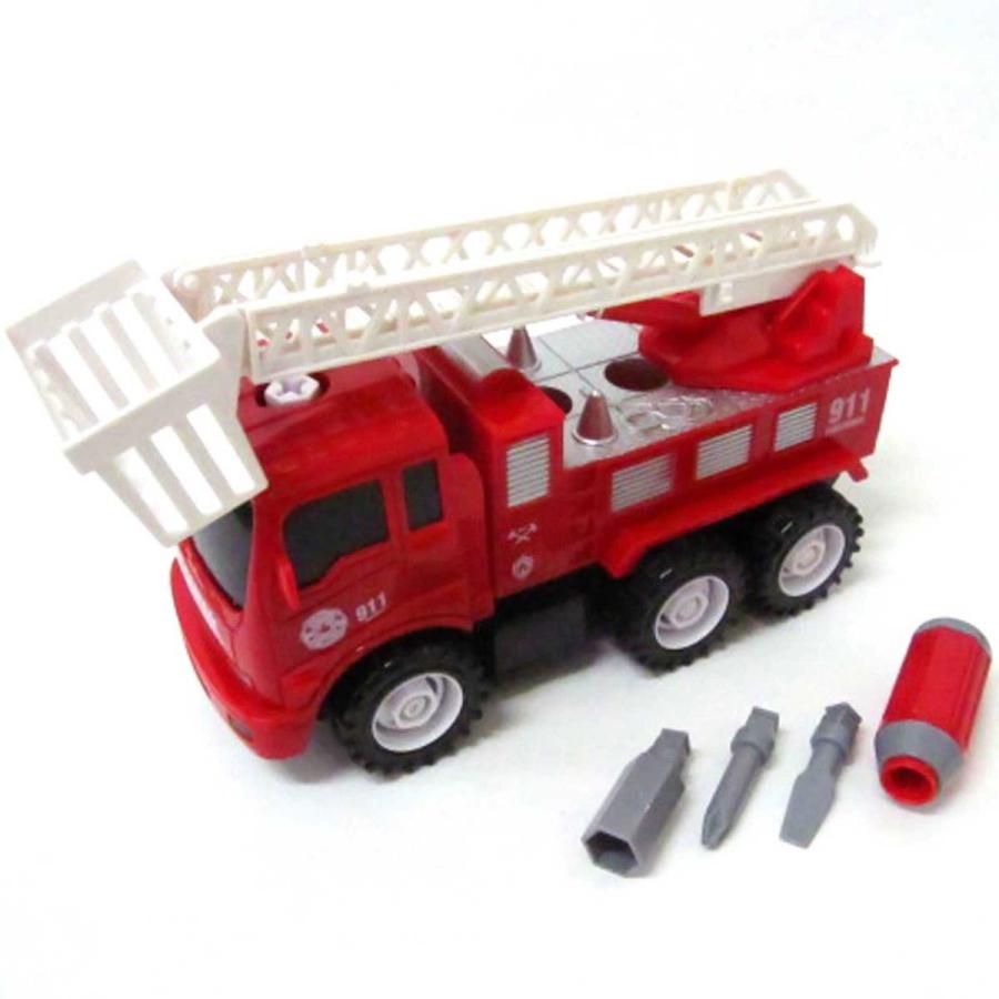ミニカー はたらく車 はしご車 消防車 トラック フリクションカー おもちゃ 知育玩具 Diy 組み立て 1 155 1 155 テンマヤ 通販 Yahoo ショッピング