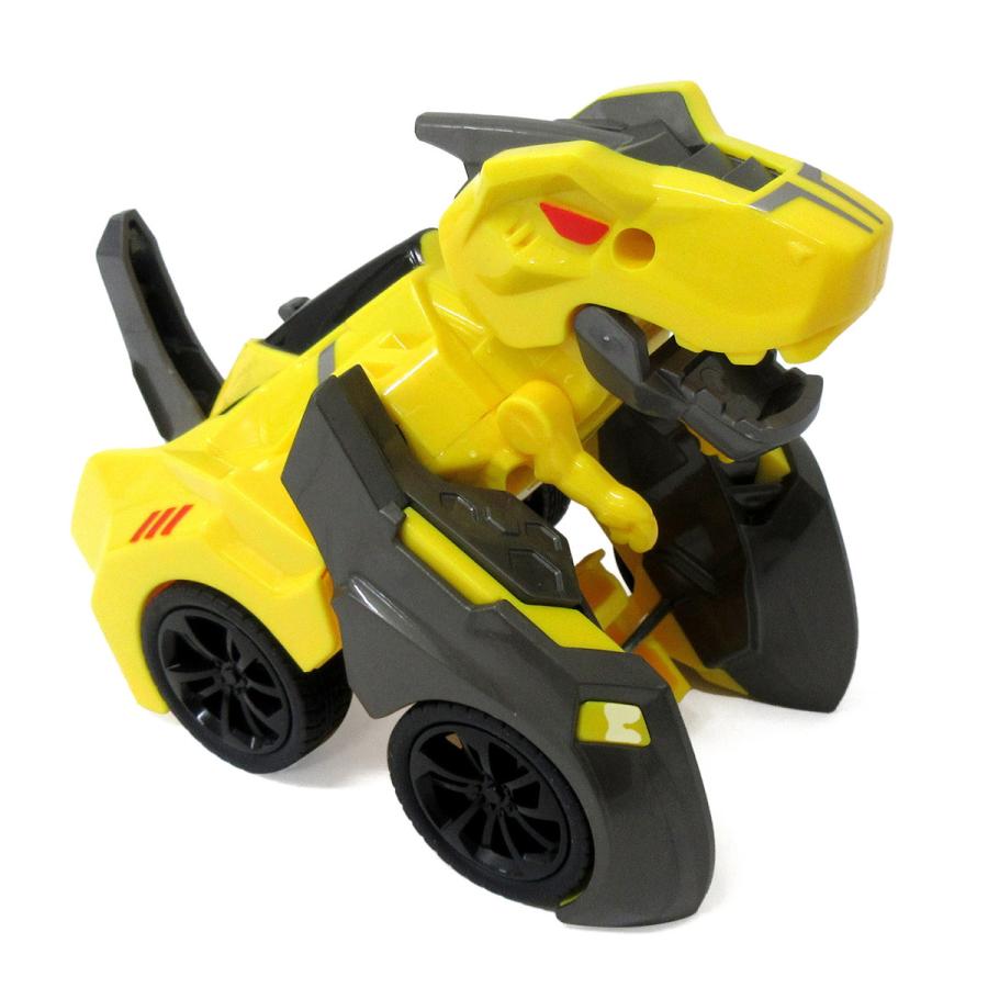 フリクション ミニカー 変身恐竜ロボットカー 選べる3色 1個 単品 変形