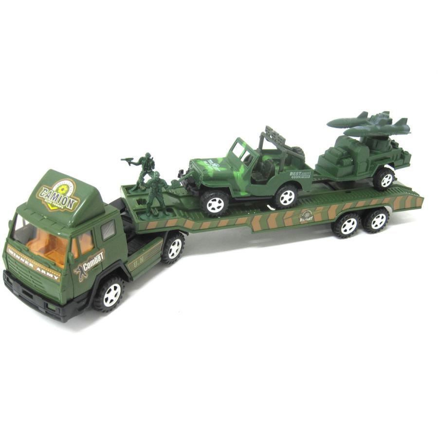 ミニカー フリクションカー ビッグミリタリートラック 4種セット