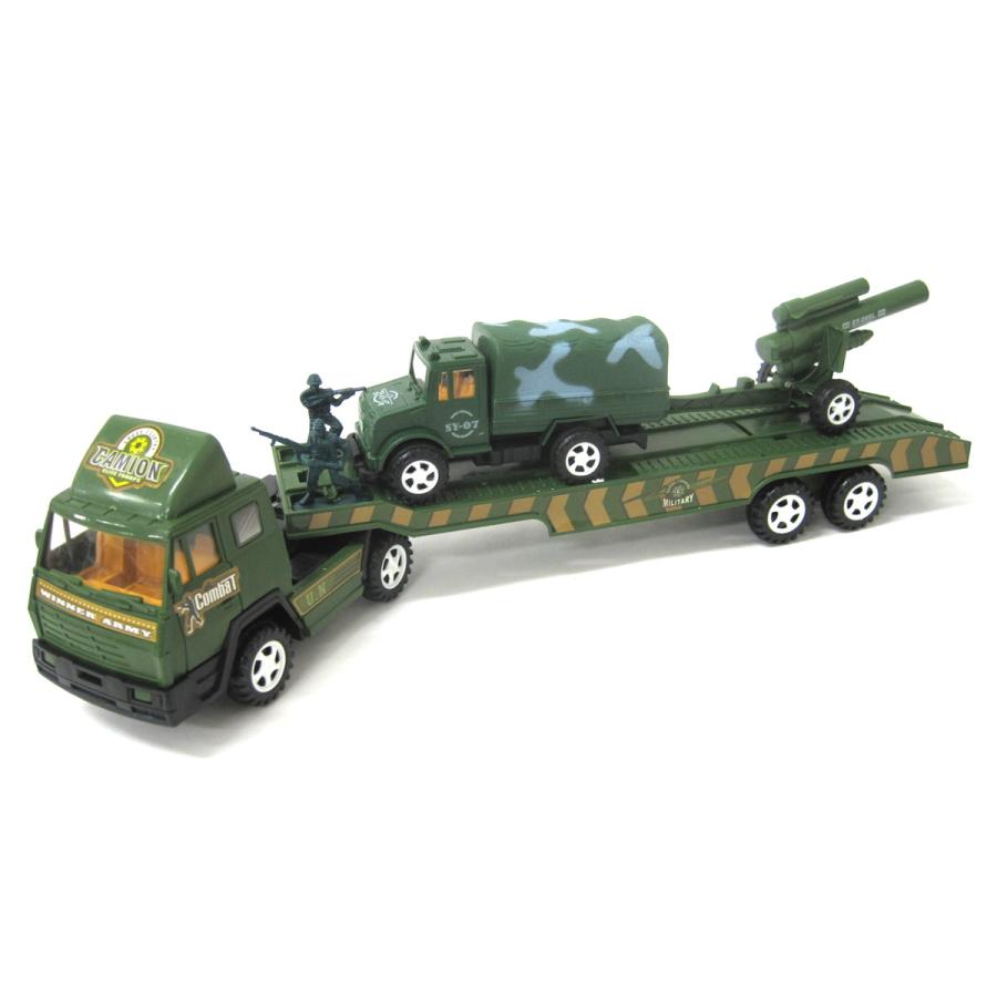 ミニカー フリクションカー ビッグミリタリートラック 4種セット