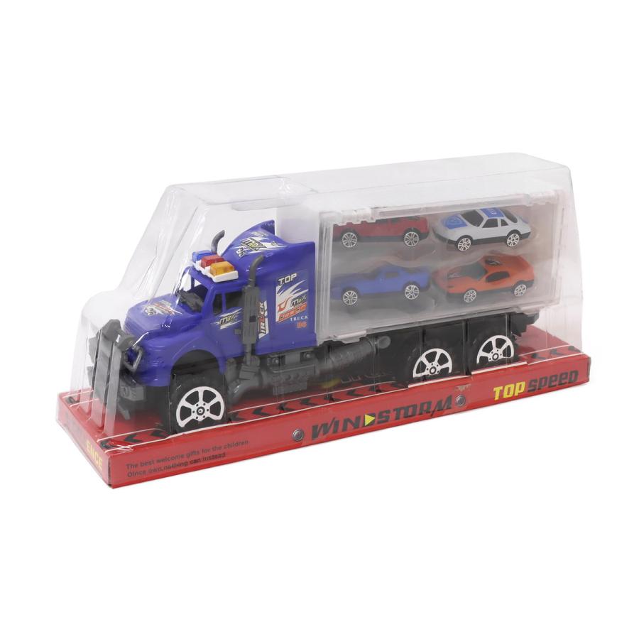 フリクション ビッグトレーラー ミニカーセット 2色セット 車 おもちゃ
