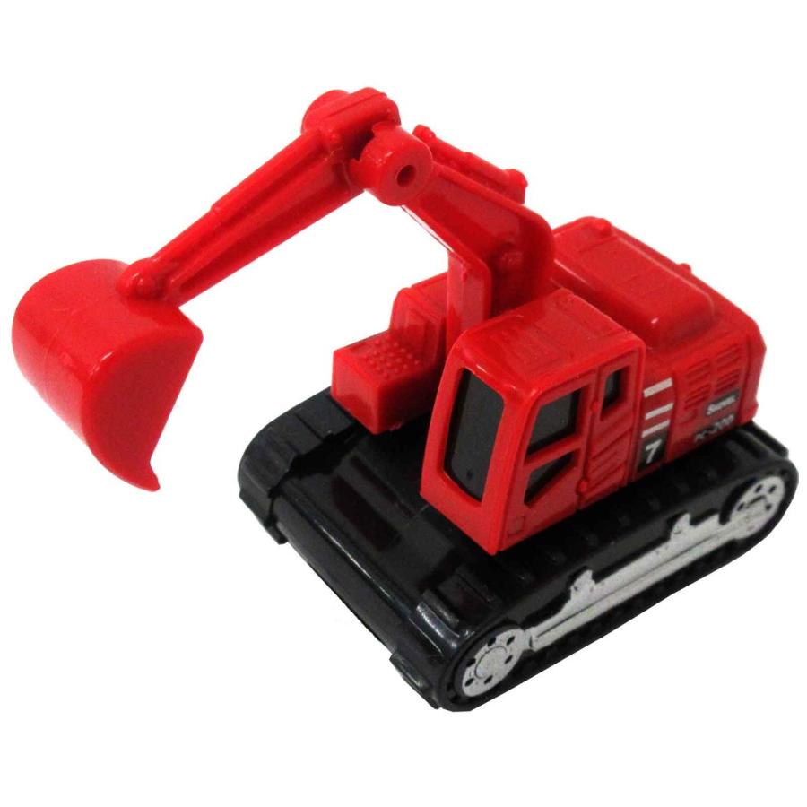 プルバック ミニカー 働く車 4個セット ショベルカー ダンプカー