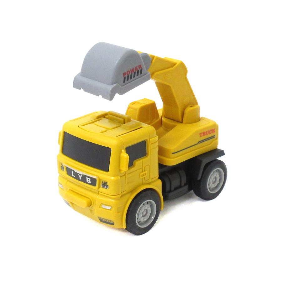 変形 ロボット 建設車 ミニカー トランスフォーム フリクション
