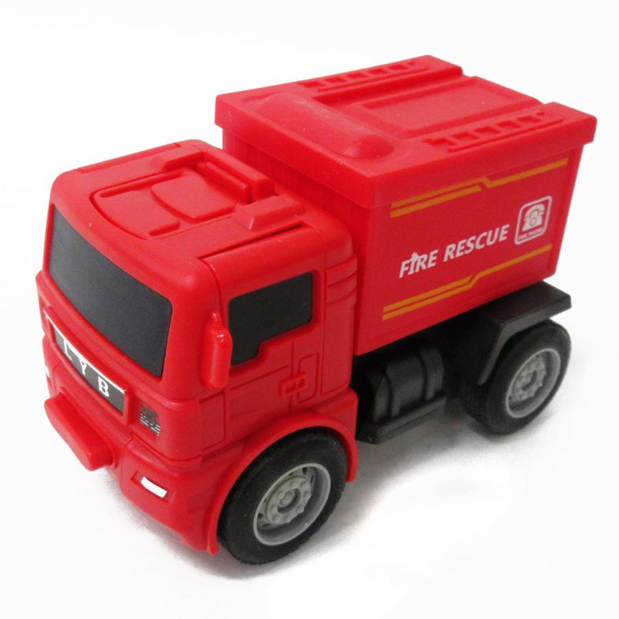 変形 ロボット 消防車 ミニカー トランスフォーム ファイヤーエンジン