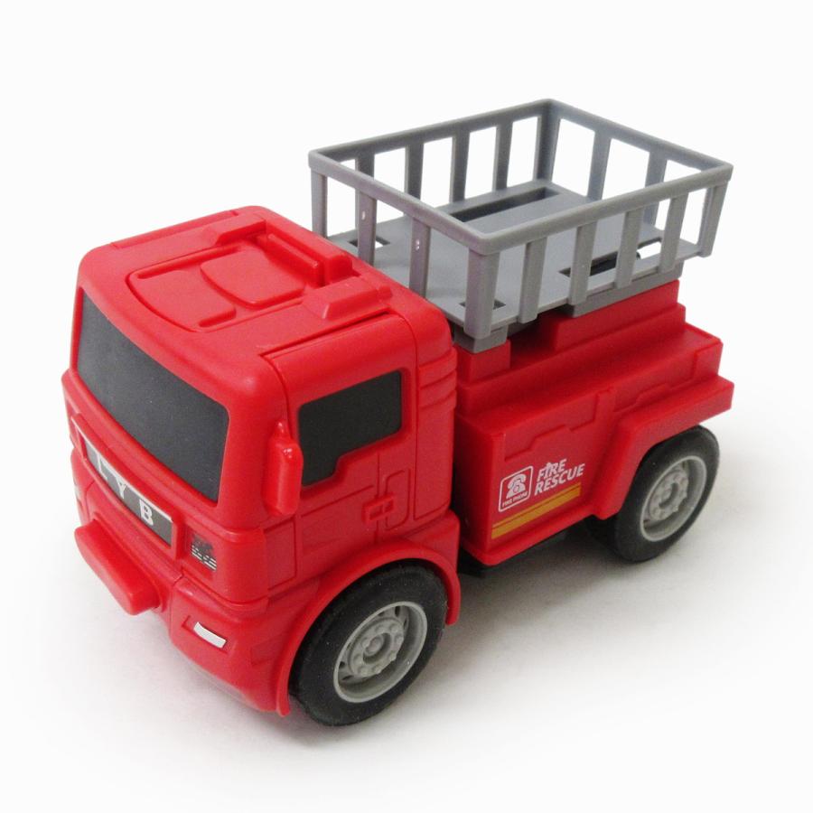 F.D. Jeep Fire Engine 赤 ジープ はしご車 変形 ロボット 消防車 ミニカー トランスフォーム ファイヤーエンジン