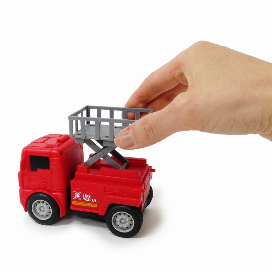 変形 ロボット 消防車 ミニカー トランスフォーム ファイヤーエンジン