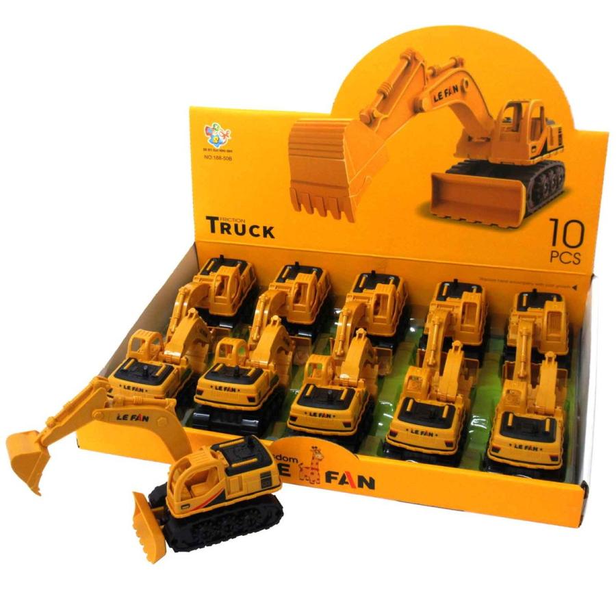 【極美品】1960年代　新品未使用　パワーショベル　フリクション フリクション ミニカー 働くショベルカー 10個入りBOX 201-309
