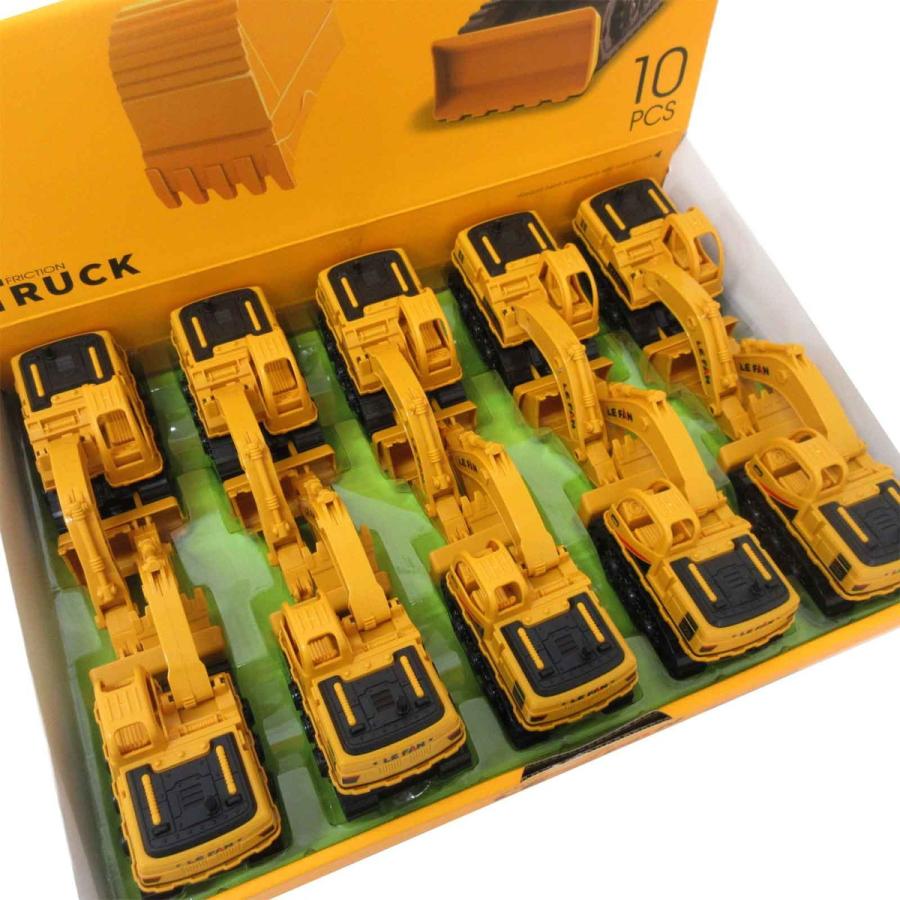 【極美品】1960年代　新品未使用　パワーショベル　フリクション フリクション ミニカー 働くショベルカー 10個入りBOX 201-309