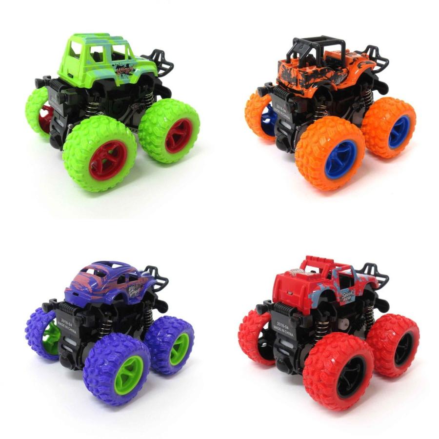 フリクション ミニカー 4WD モンスターZAP 4色×2個セット 8個 フリクション ミニカー 4WD モンスターZAP 4色×2個セット 8個