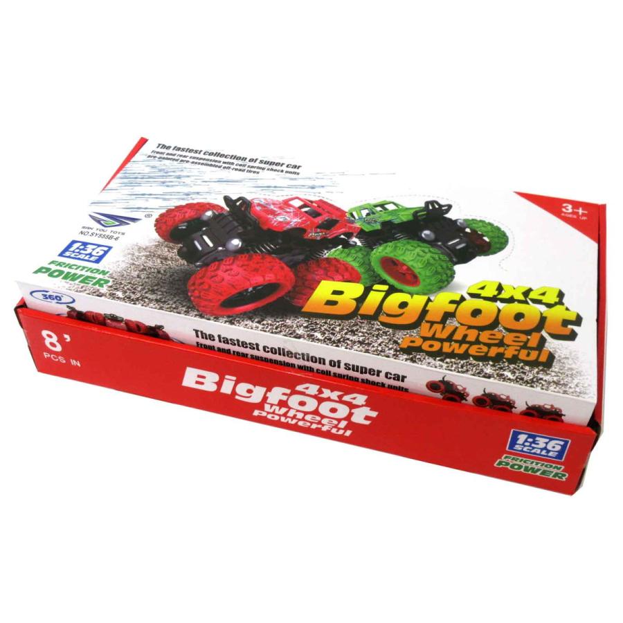 フリクション ミニカー 4WD モンスターZAP 4色×2個セット 8個 フリクション ミニカー 4WD モンスターZAP 4色×2個セット 8個