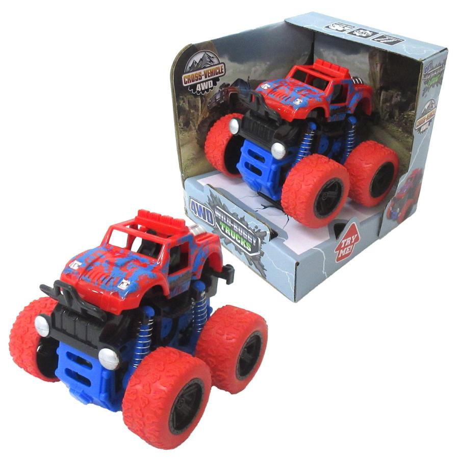 ミニカー フリクションカー 4WD ワイルドバギートラック レッド ミニカー フリクションカー 4WD ワイルドバギートラック レッド