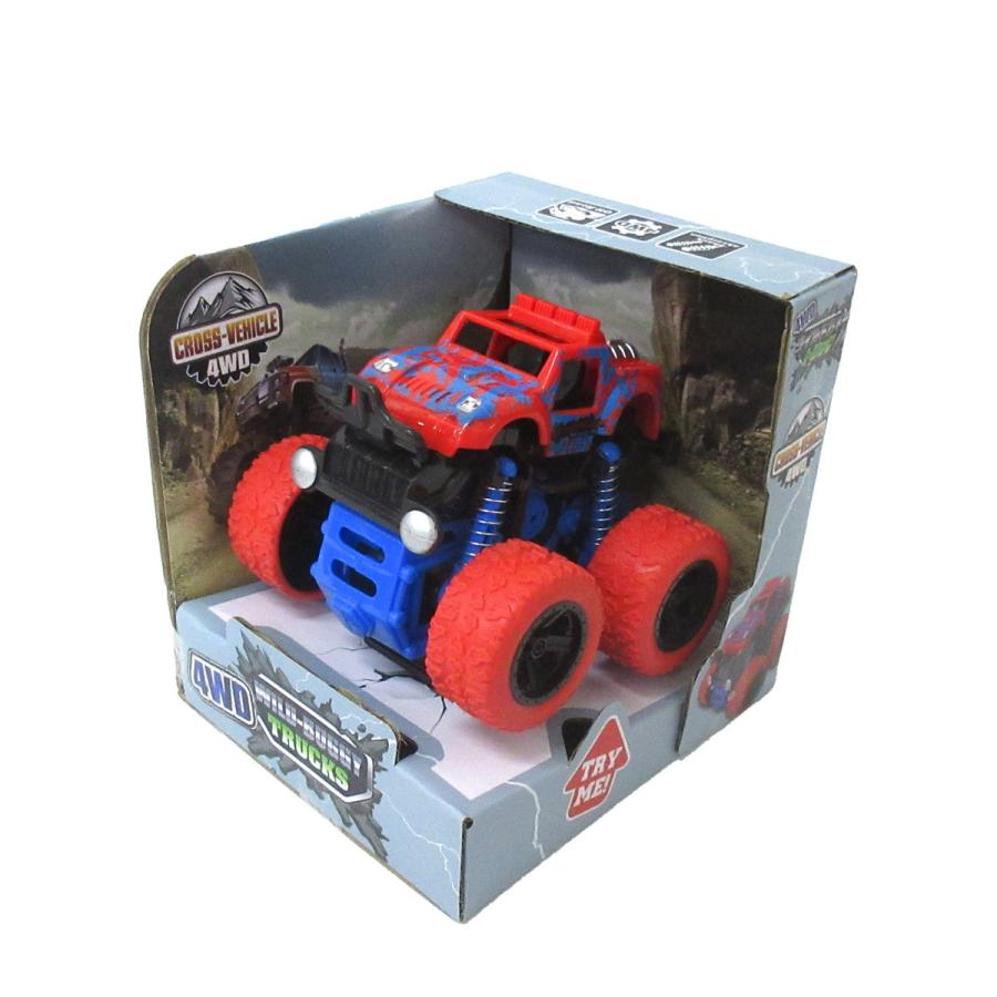 ミニカー フリクションカー 4WD ワイルドバギートラック レッド