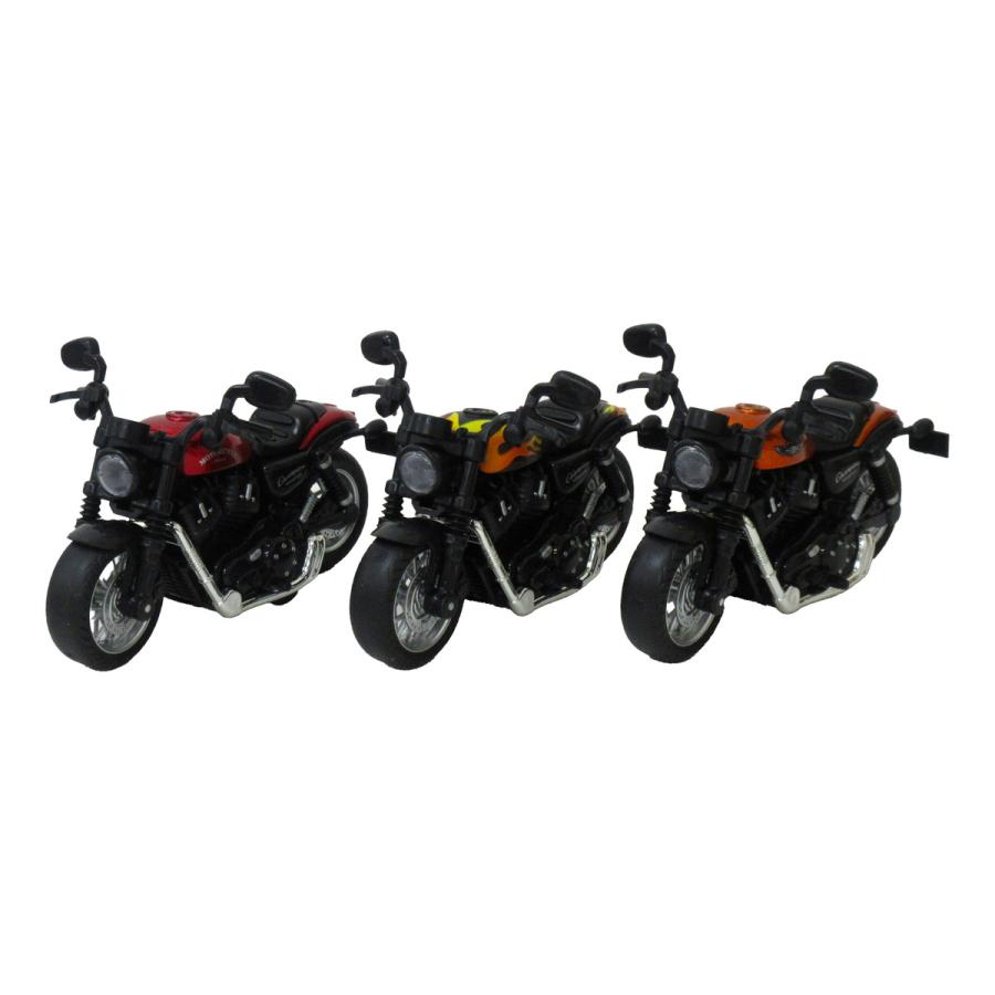 プルバックモーターサイクル アメリカン 1個 単品 選べる3色 1/14