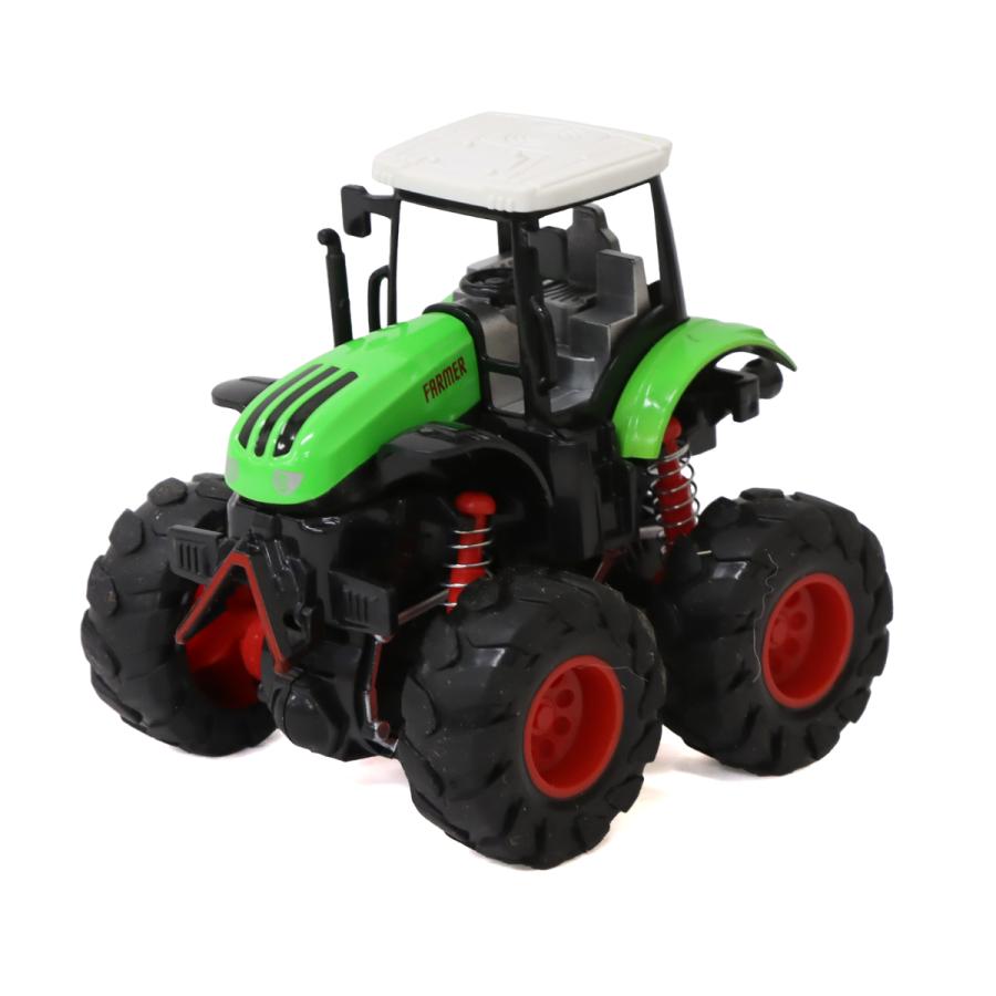 ミニカー フリクションカー 4WD トラクター 1個 単品 選べる4色