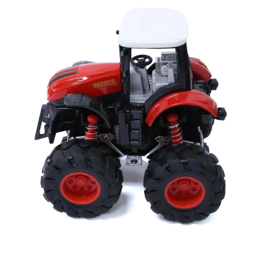ミニカー フリクションカー 4WD トラクター 1個 単品 選べる4色