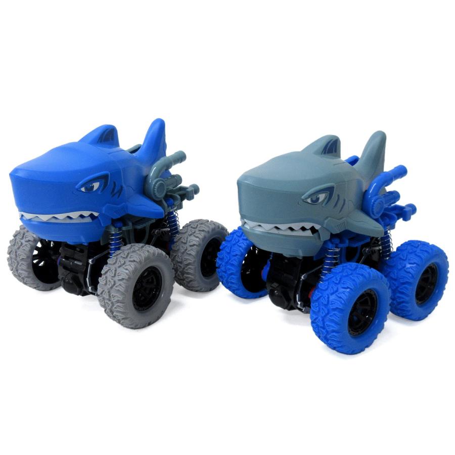フリクション ミニカー 4WD モンスターシャーク 選べる2色 1個 単品