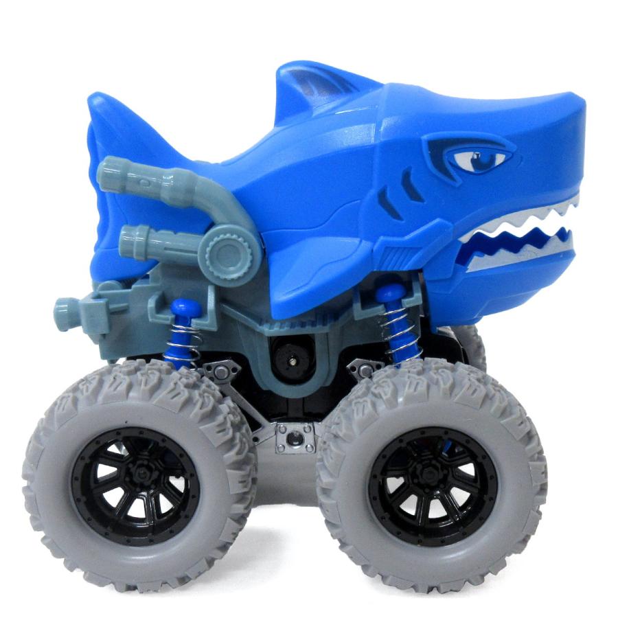 フリクション ミニカー 4WD モンスターシャーク 選べる2色 1個 単品