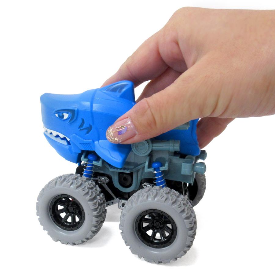フリクション ミニカー 4WD モンスターシャーク 選べる2色 1個 単品