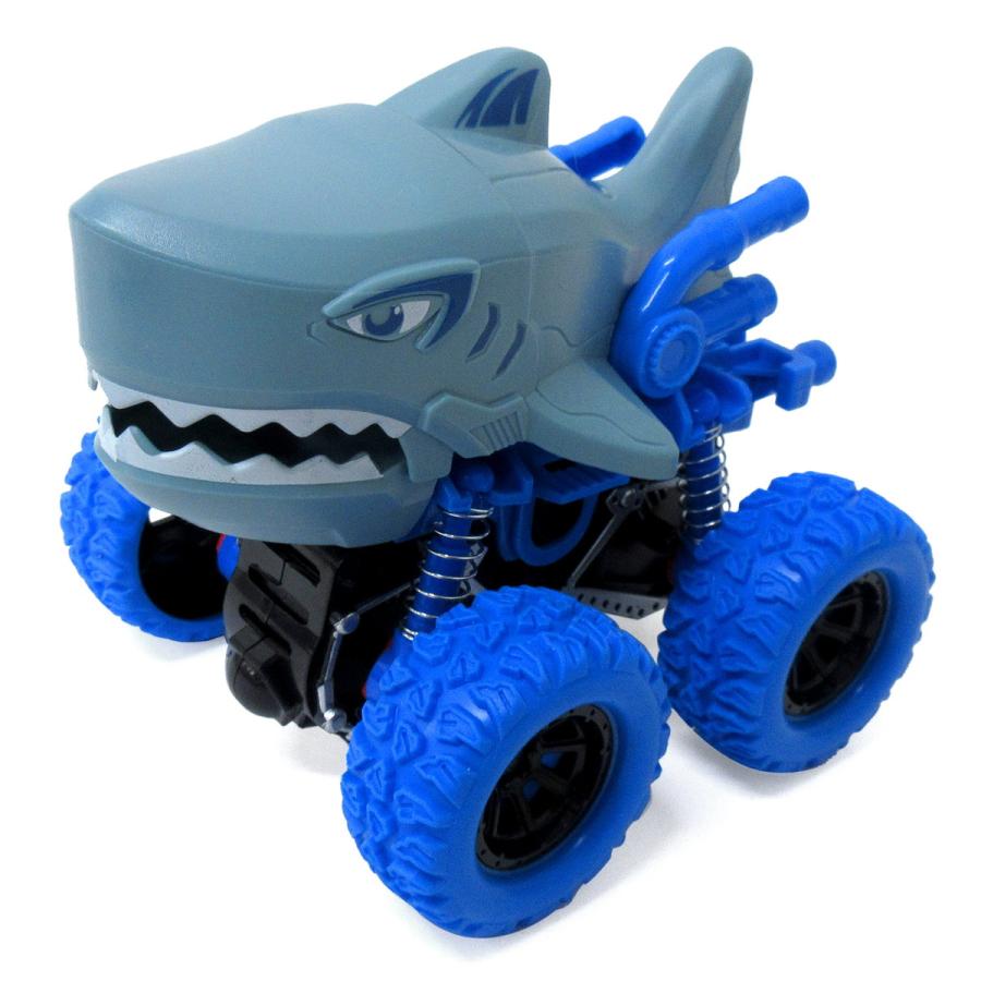フリクション ミニカー 4WD モンスターシャーク 選べる2色 1個 単品