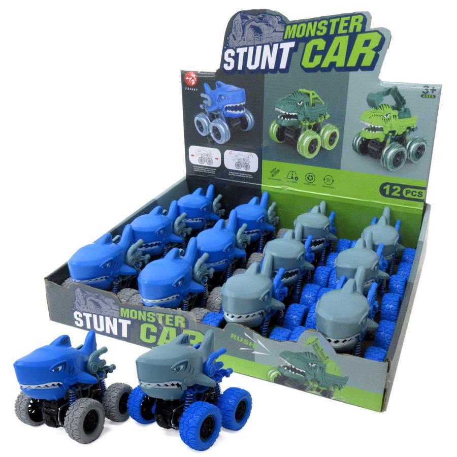 フリクション ミニカー 4WD モンスターシャーク 2色アソート 12個入り