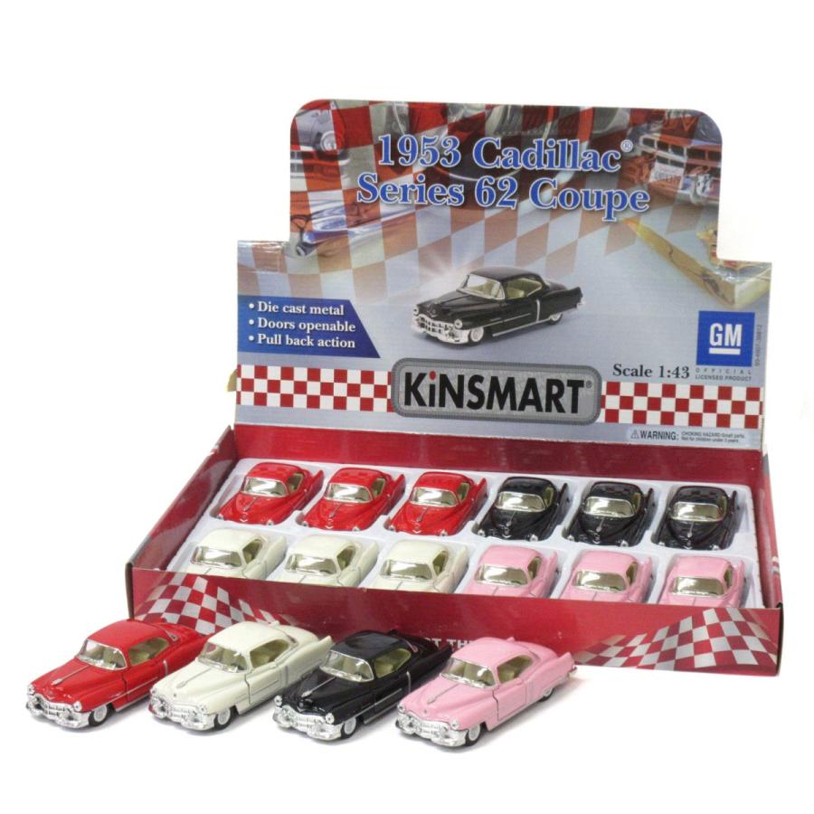 プルバックカー（まとめて43台） KiNSMART キンスマート プルバックミニカー 1/43 キャデラック