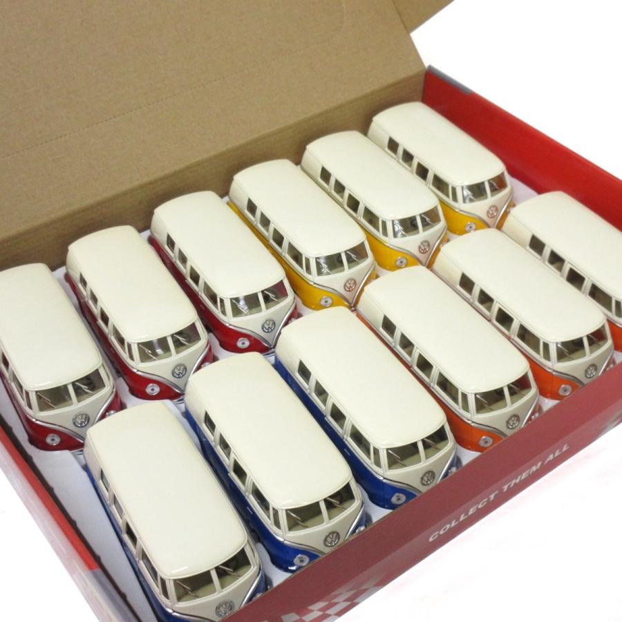 KiNSMART キンスマート プルバックミニカー 1/32 フォルクスワーゲンバス アイボリートップ 4色アソート 12個入りBOX 201-677_11