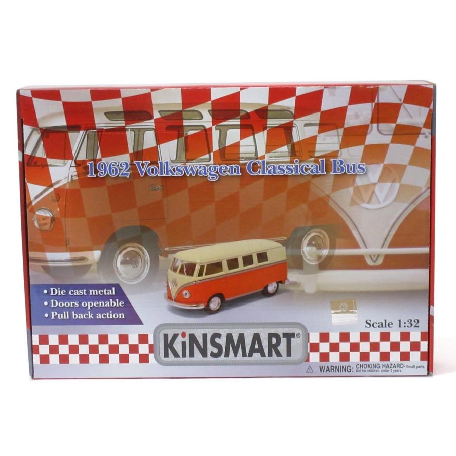 KiNSMART キンスマート プルバックミニカー 1/32 フォルクスワーゲンバス アイボリートップ 4色アソート 12個入りBOX 201-677_12