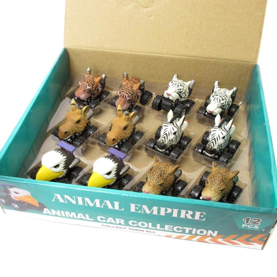 プルバック ミニカー リアルアニマルレーシング 6種アソート 12個入り