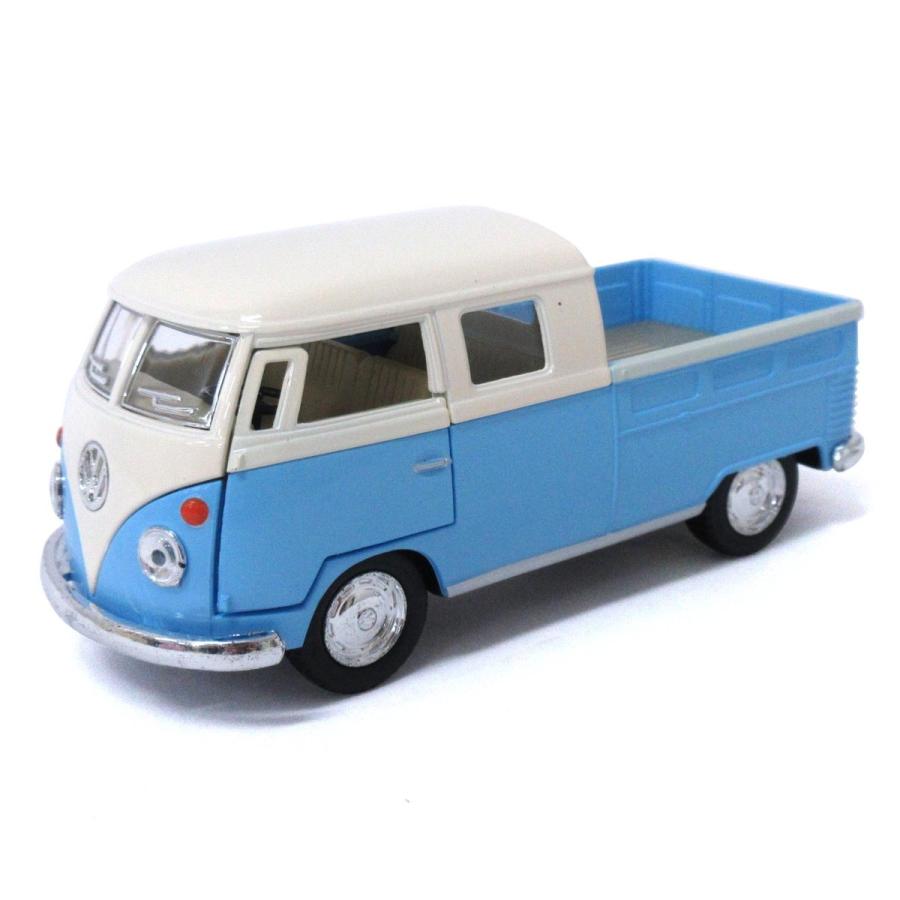 KiNSMART キンスマート プルバックミニカー 1/34 1963 ワーゲンバス Wキャブピックアップ パステルカラー 4色アソート 12個入りBOX 201-701_3