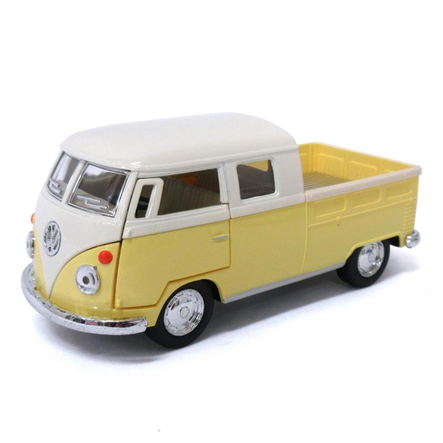 KiNSMART キンスマート プルバックミニカー 1/34 1963 ワーゲンバス Wキャブピックアップ パステルカラー 4色アソート 12個入りBOX 201-701_4