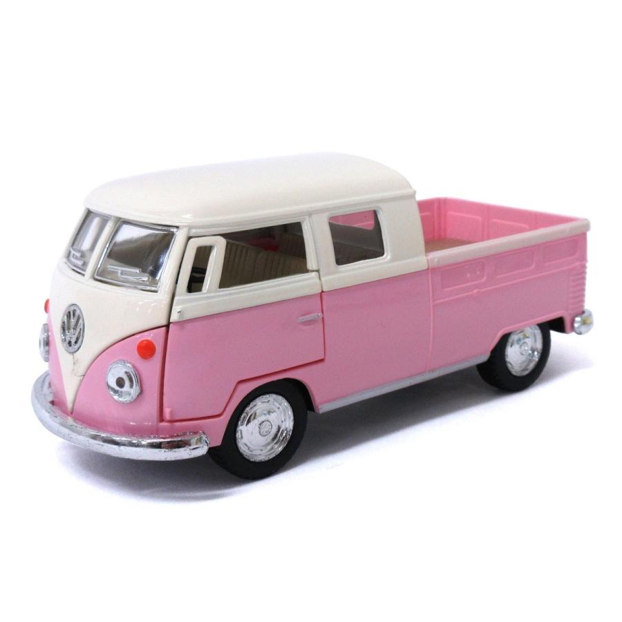 KiNSMART キンスマート プルバックミニカー 1/34 1963 ワーゲンバス Wキャブピックアップ パステルカラー 4色アソート 12個入りBOX 201-701_5