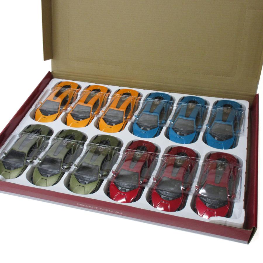 KiNSMART キンスマート プルバックミニカー 1/40 ランボルギーニ シアン 4色アソート 12個入りBOX 201-708_11
