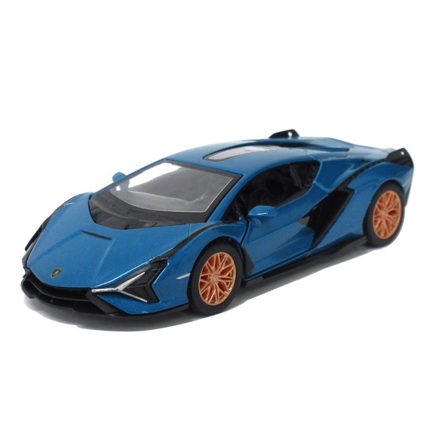 KiNSMART キンスマート プルバックミニカー 1/40 ランボルギーニ シアン 4色アソート 12個入りBOX 201-708_5
