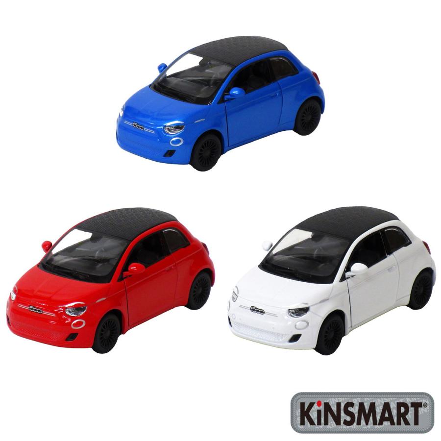 KiNSMART キンスマート プルバックミニカー 1/28 フィアット 500e 3色