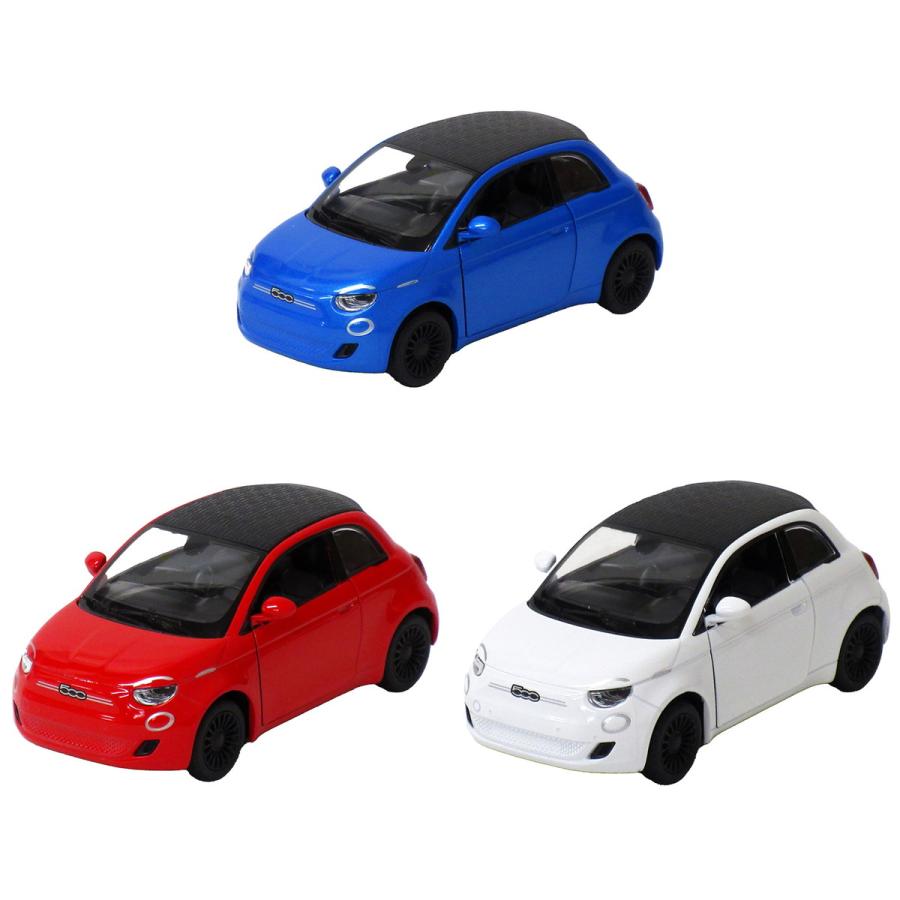 P*E様 ミニカー 28個 セット KiNSMART キンスマート プルバックミニカー 1/28 フィアット 500e 3色