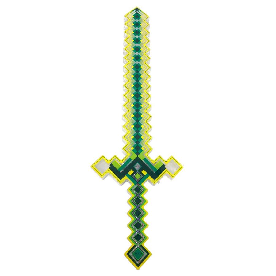 光＆音! クリスタルロングソード 3色セット 光る 剣 おもちゃ ドット絵